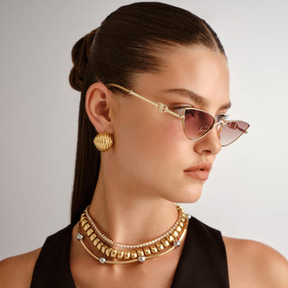 The Soiree | Bright Gold Tan Grad Flash Mirror