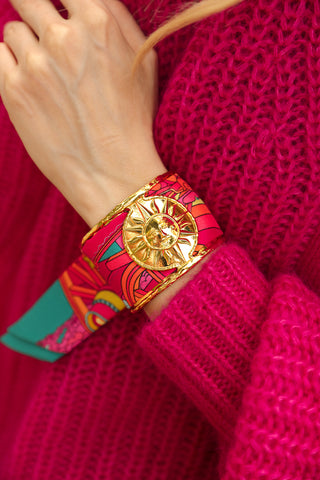 Soleil Cuff And Addresse Inconnue-Pink/Blue Ribbon