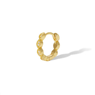 Single Earring Tasha 8,5Mm Huggie 925 Sterling Slvr 1Gr Wcz Gold