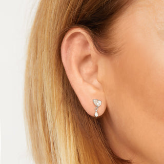 Single Earring  Drippy Celeste Sterling Silver Stud