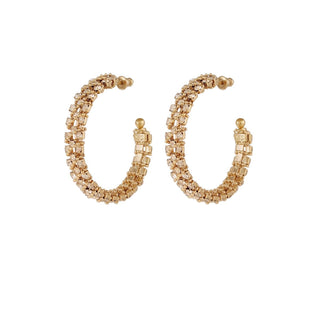 Izilda Strass Hoop Earrings