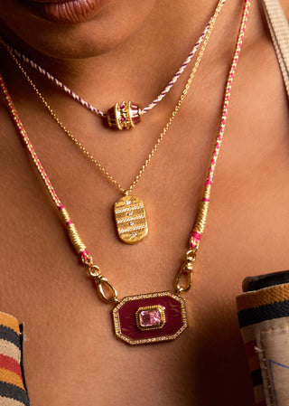 Necklace - Burgundy Yucatan Or