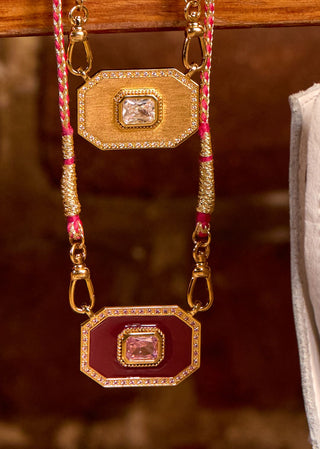 Necklace - Burgundy Yucatan Or