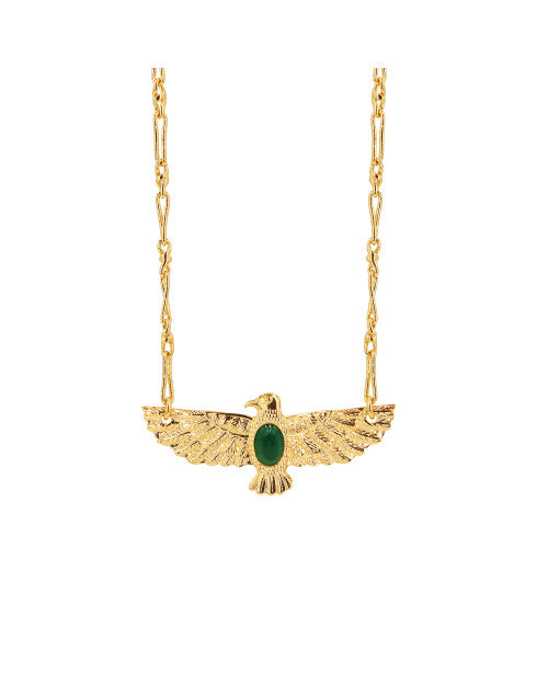 Birdy necklace green