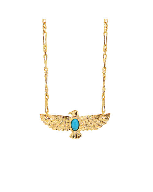 Birdy necklace turquoise