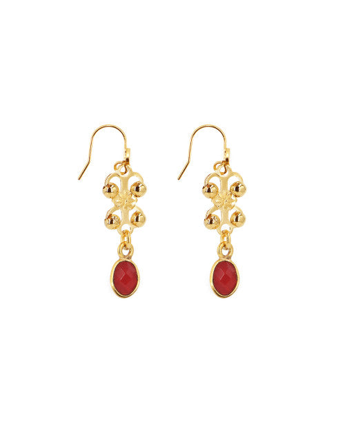 Farah earrings red
