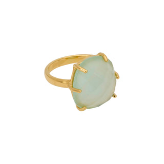 Round Fairy Ring Aqua Chalcedony
