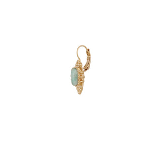 Serti Talisman Earrings Small Size Gold - Amazonite