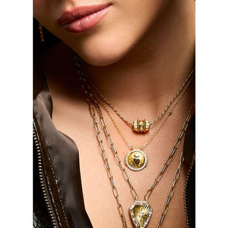 Necklace - Labradorite Heart Boho