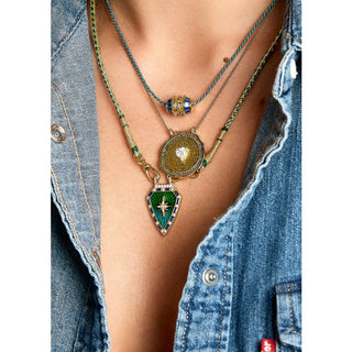 Necklace - White Heart Medaille