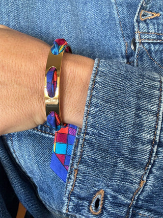 Septembre Cuff And Tartan-Pop Ribbon