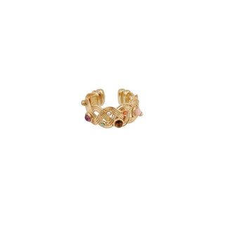 Cesaria Cabochons Bangle Ring Gold