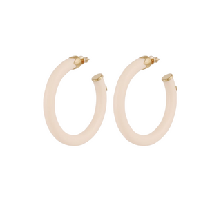 Caftan Hoop Earrings Acetate Gold - Ivory