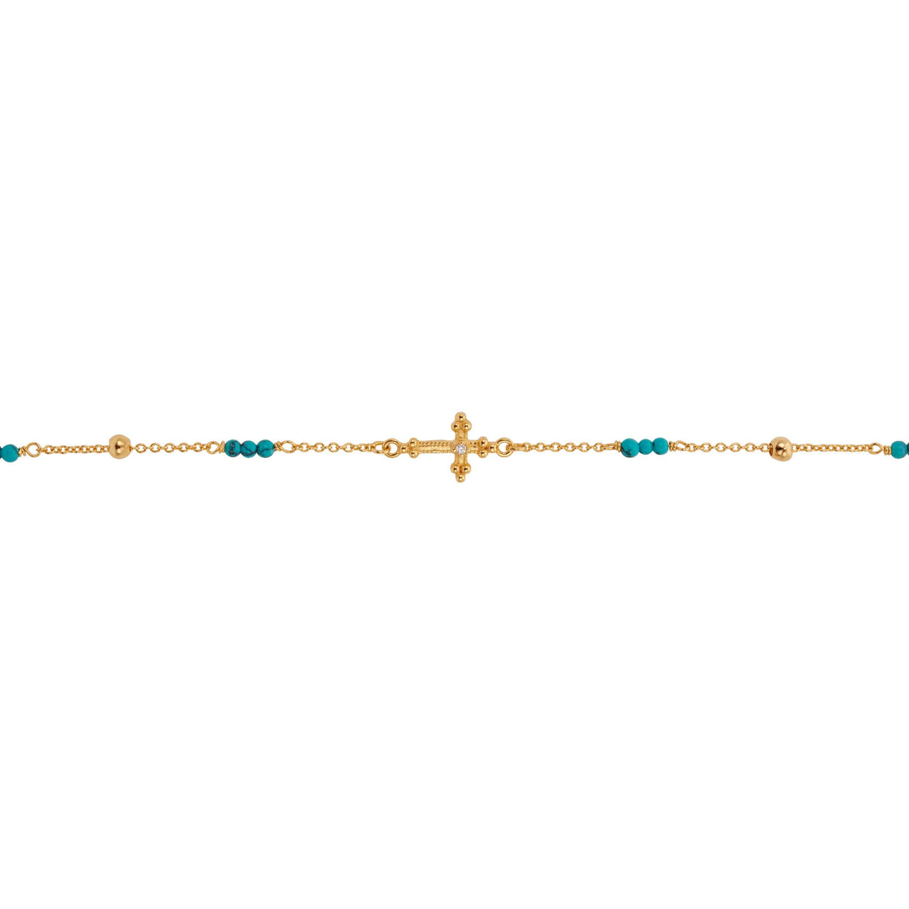 Goa Cross Bracelet Turquoise