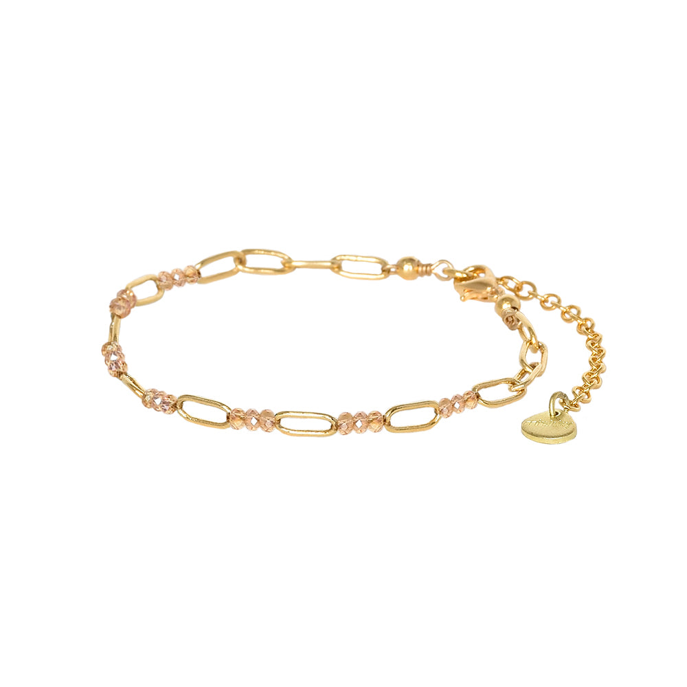 Linkys brass gold plated adjustable bracelet 11786