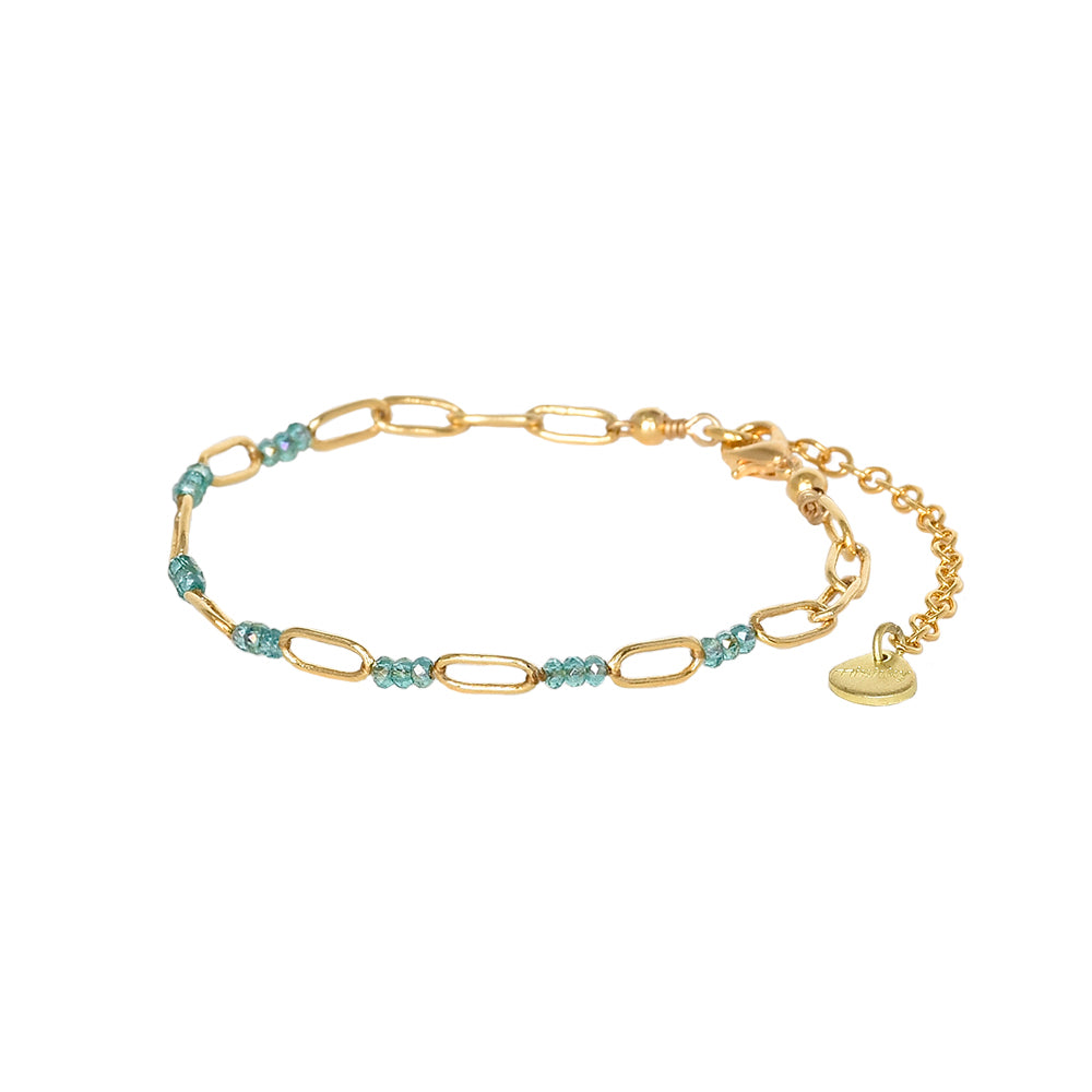 Linkys brass gold plated adjustable bracelet 11788