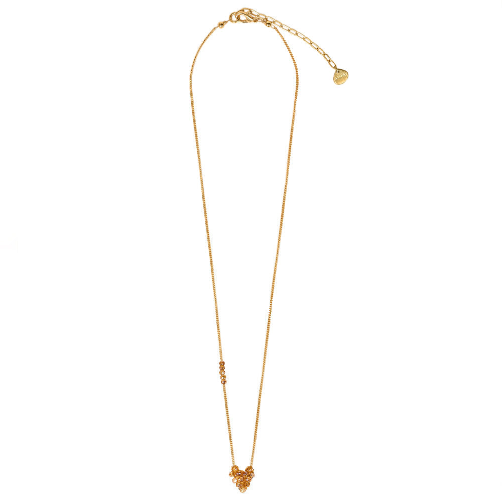 Fanzy Heartsy brass gold plated necklace 11717