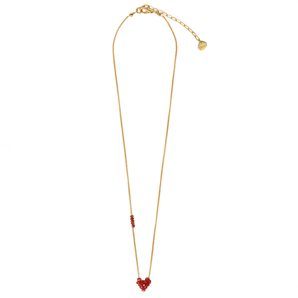 Fanzy Heartsy brass gold plated necklace 11718