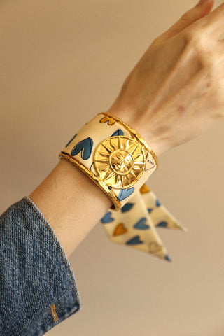 Soleil Cuff And Les Mots Bleus Ribbon
