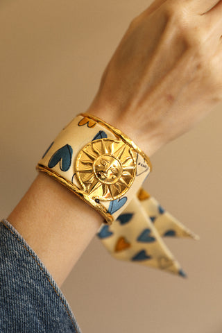 Soleil Cuff And Les Mots Bleus Ribbon
