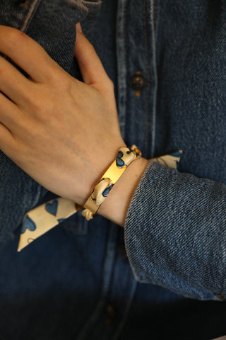 Septembre Cuff And Les Mots Bleus Ribbon