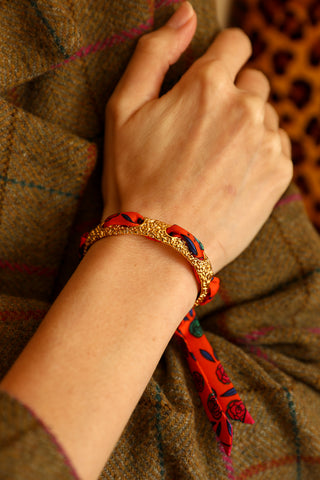 Queen Cuff And Gypsy Tales-Orange Ribbon