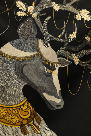 Cerf Boheme - Noir Scarf