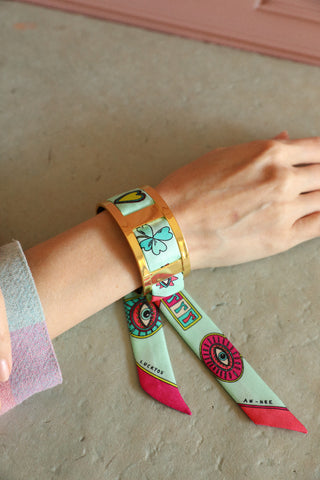 Jma Cuff And Luck You-Vertdeau Ribbon