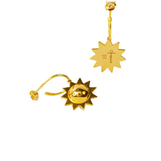Gold Sun Earrings