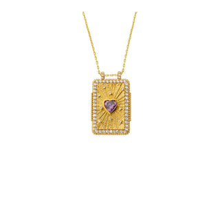 Necklace - Amethyst Heart Boheme