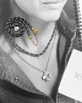 Necklace - Navy Lucky Baby