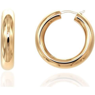 Bella 6Mm 925 Strl Slvr Hoops 3Cm 5,8Gr Gold Pl