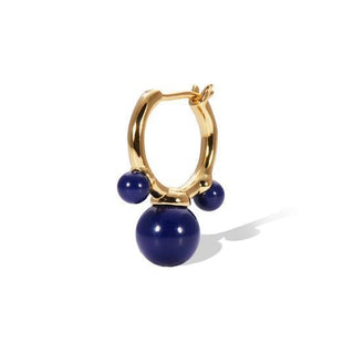 Single earring Maya Huggie 925 Slvr 2,1 Gr Lapis Gold Plated