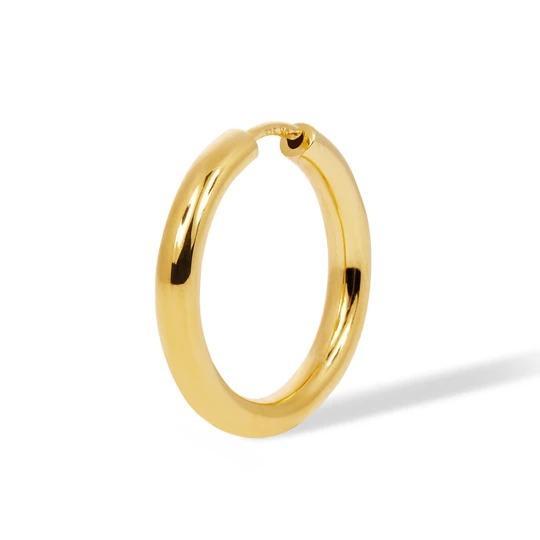 Single earring Simple 15mm Gold Vermeil Mini Hoop