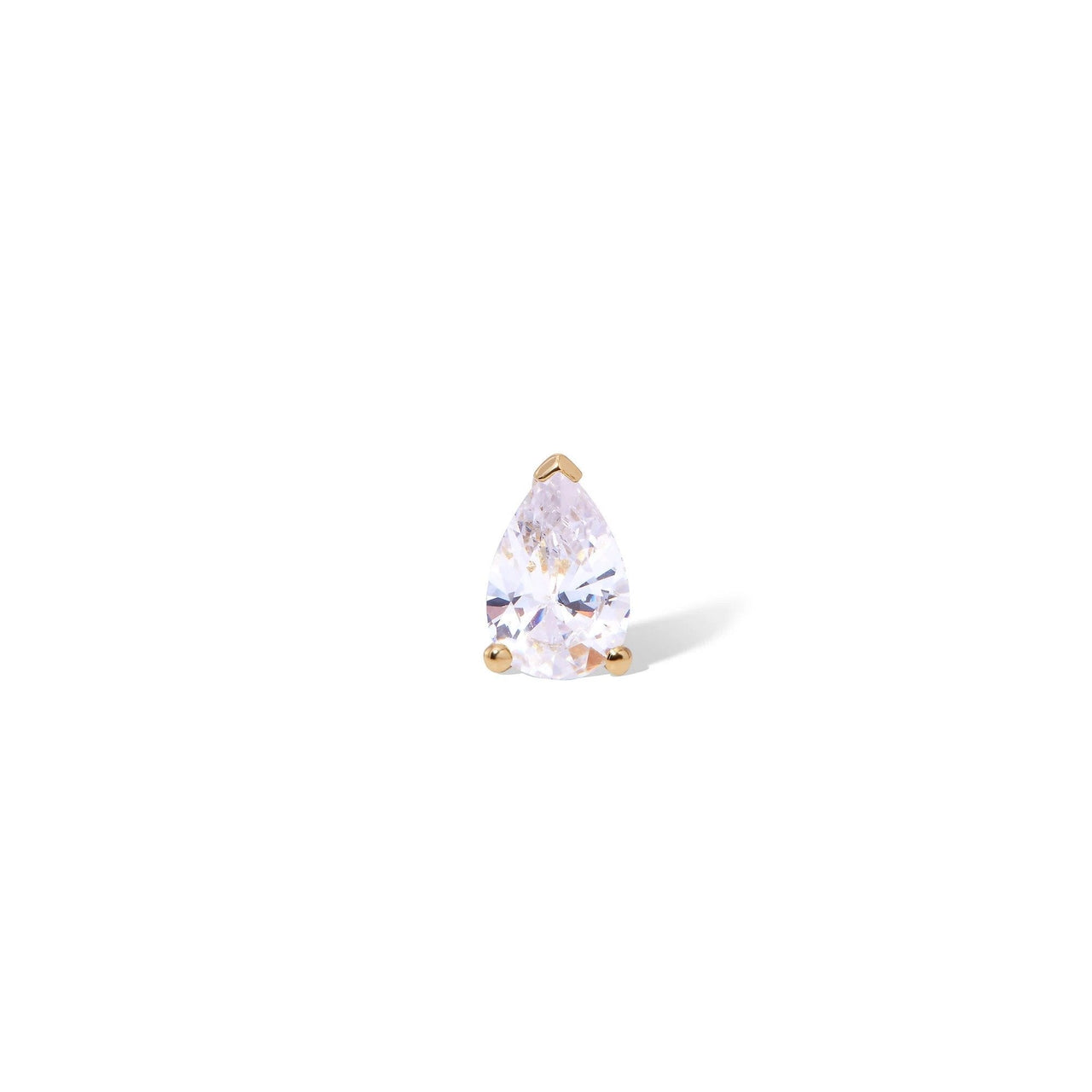 Single earring Mini Celeste Gold Vermeil Stud  (Ball Screw)