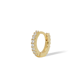 Single earring Simple 8.5Mm Huggie 1Gr 925 Strl Slvr Gold Plated