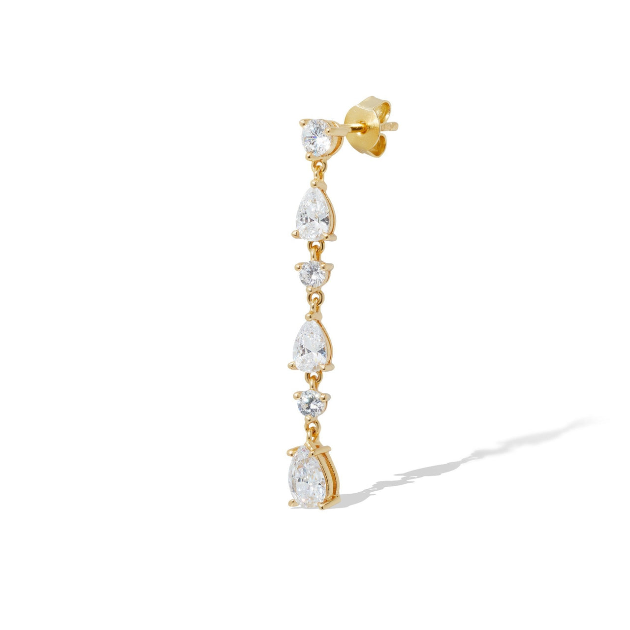 Single earring Kira Stud 1,5Gr 925 Strl Slvr Gold Plated
