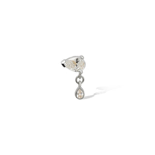 Single earring  drippy Celeste sterling silver stud