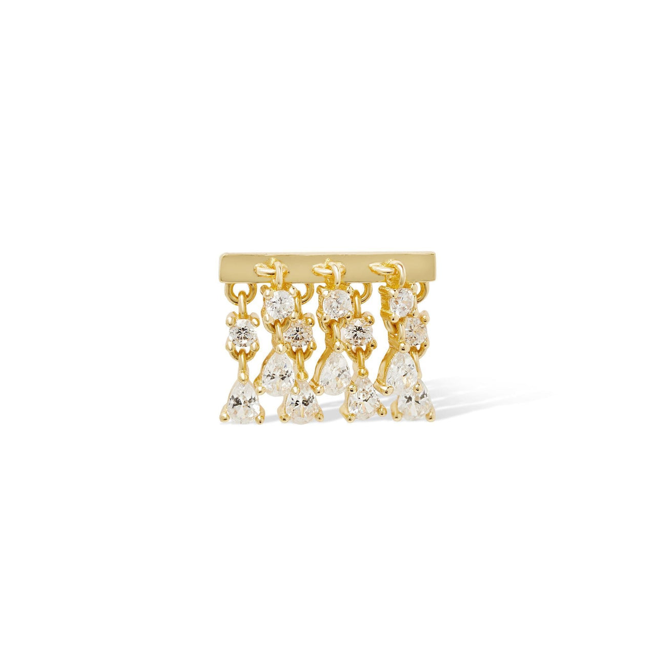 Single earring Charlie gold vermeil stud bar