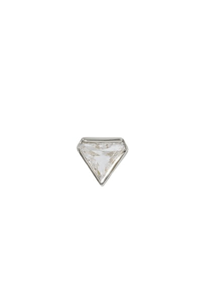 Single earring Small pyramid sterling silver stud
