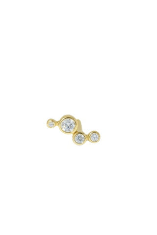 Scatter Gold Vermeil Stud (Ball Screw)