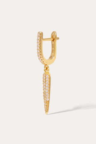 Long Spear gold vermeil drop earring