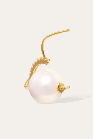 Evil Eye Pearl Gold Vermeil Earring