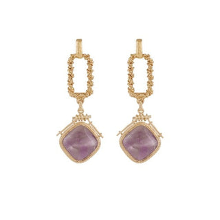 Siena earrings gold - Amethyst