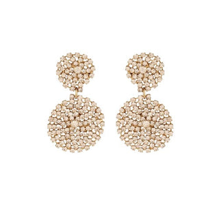 Onde Lucky strass earrings small size gold