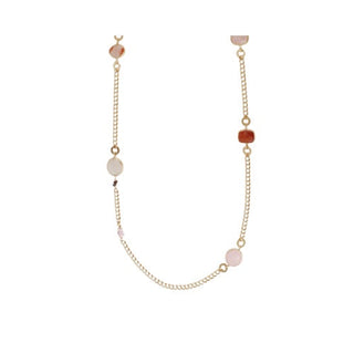 Silene long necklace gold