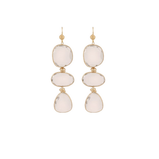 Sireine earrings gold - Crystal