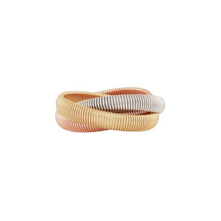 Infinity three rows bracelet bicolor