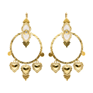 Roza Earrings White