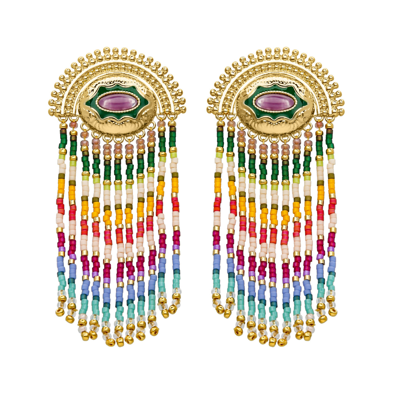 Nueva Clip Multicolor Earrings